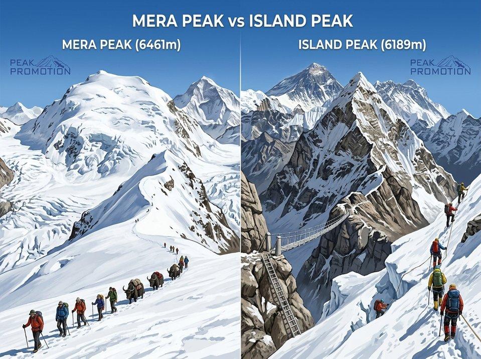 Mera Peak vs Island Peak: Which Climb Is Right for You?